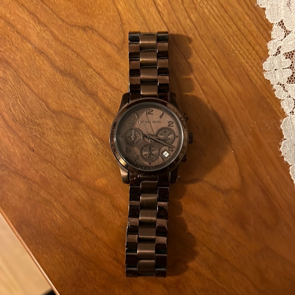 Chocolate brown, Michael Kors women’s watch